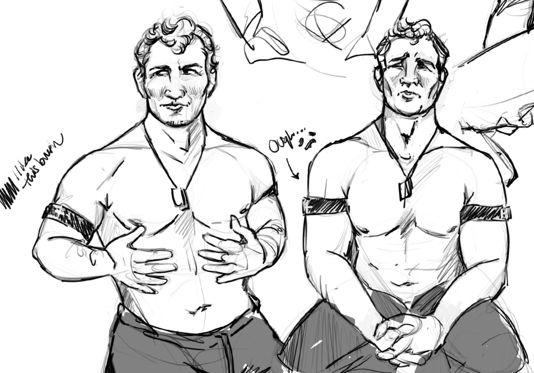 Shirtless Jack Abbot Sketch